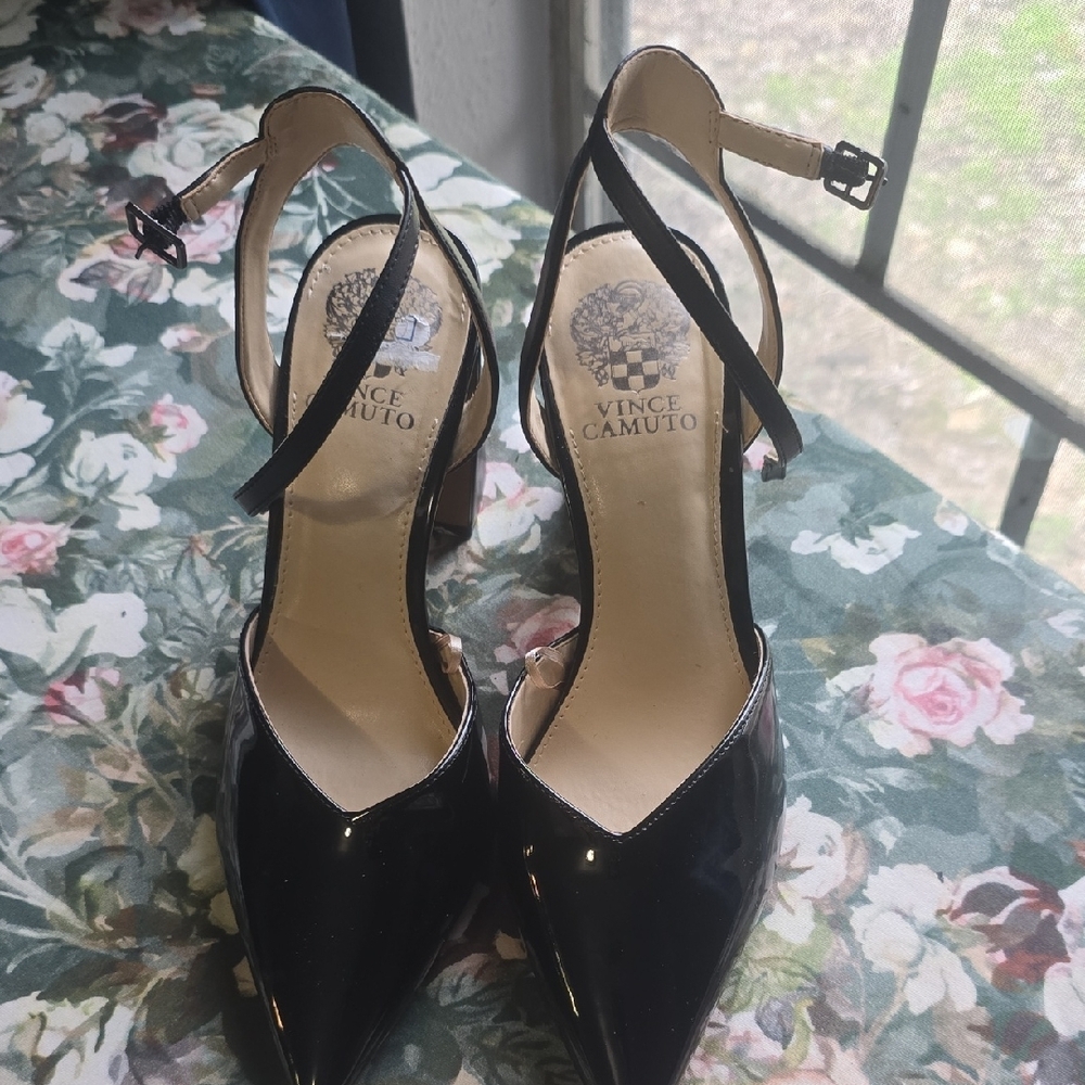 Vince Camuto Black Slingback Stiletto Heels